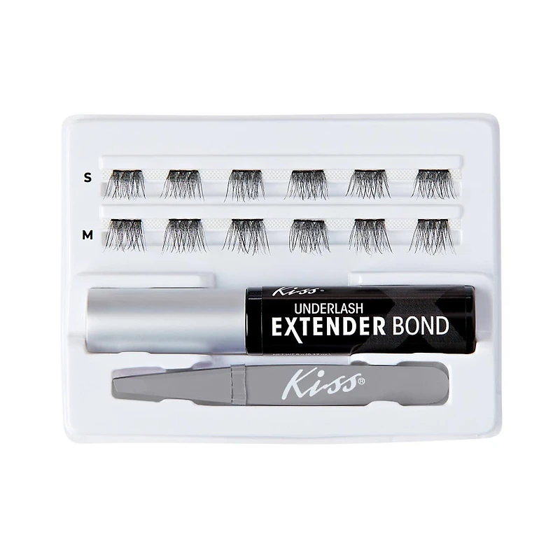 Kiss Underlash Extender False Eyelash Clusters, Elongated, 12 ct