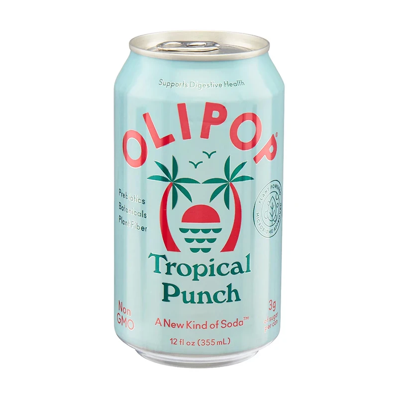 Olipop Tropical Punch Soda, 12 fl oz