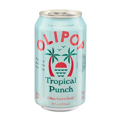 Olipop Tropical Punch Soda, 12 fl oz