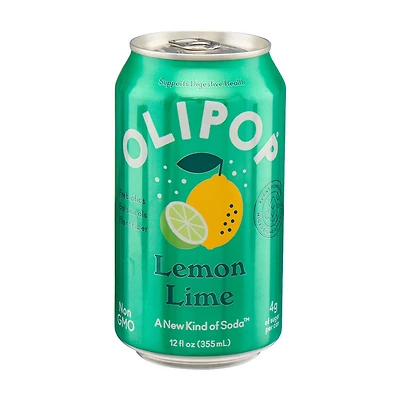 Olipop Lemon Lime Soda, 12 fl oz