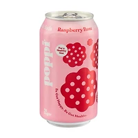 Poppi Raspberry Rose Prebiotic Soda, 12 fl oz