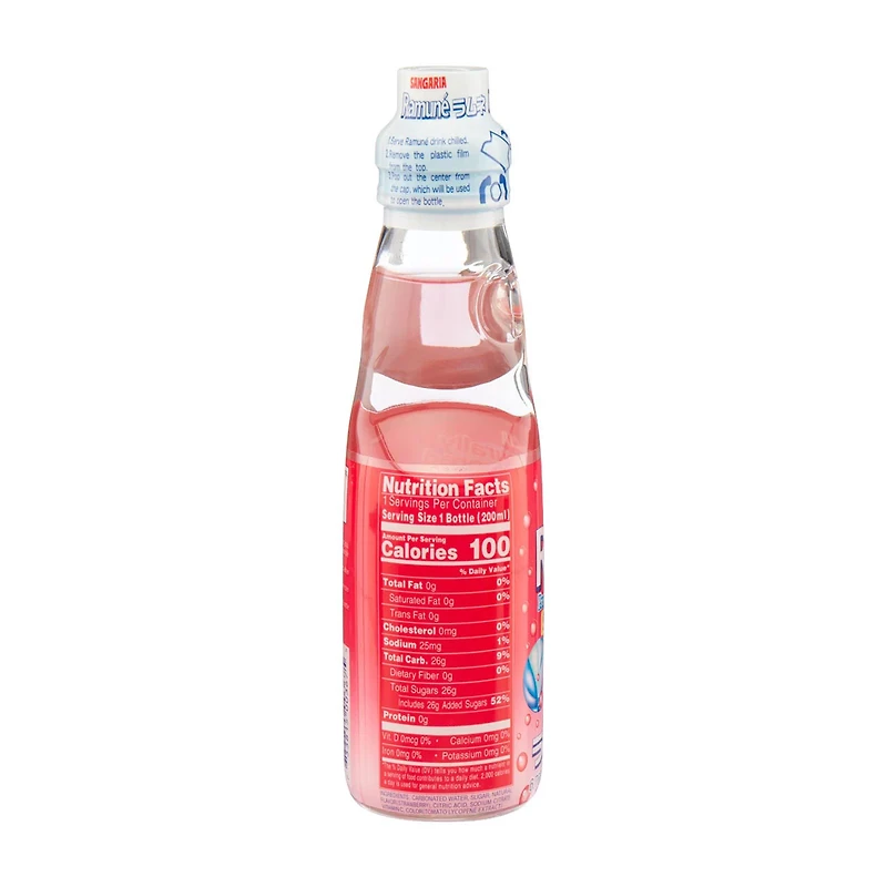 Ramune Strawberry Premium Carbonated Soft Drink, 6.76 fl oz