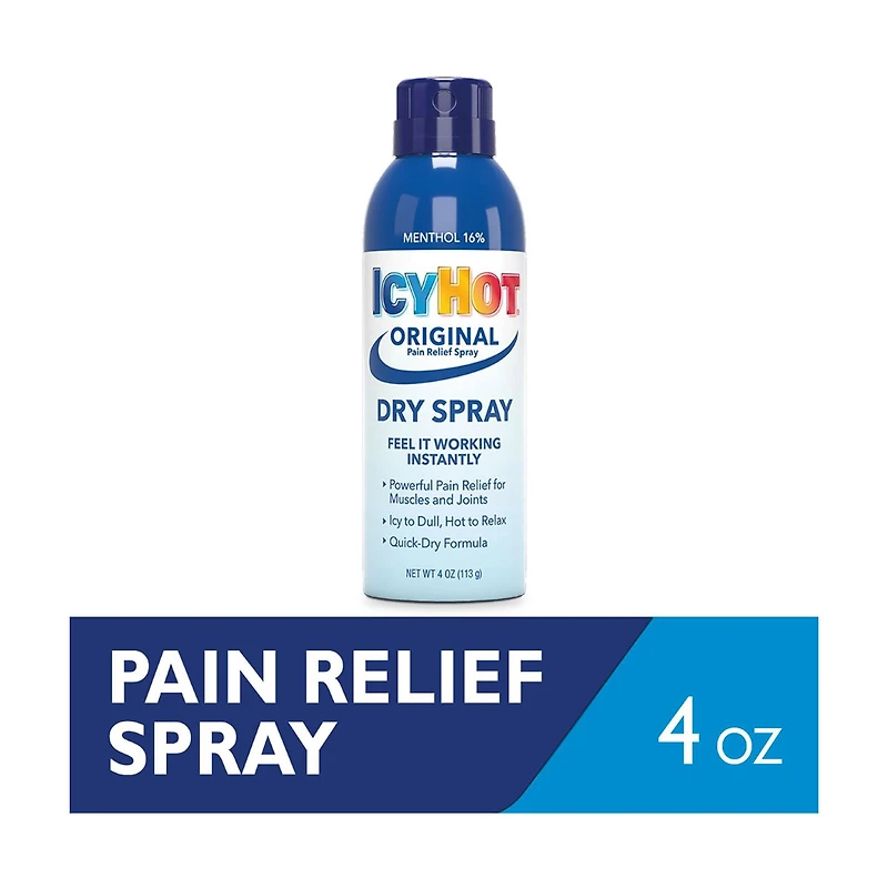 Icy Hot Original Pain Relief Dry Spray,4 oz