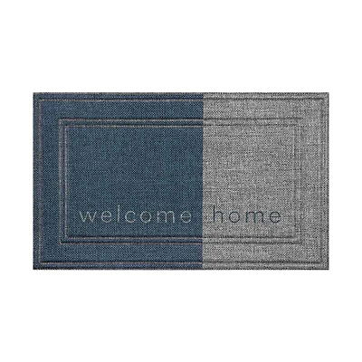 Two-tone Welcome Mat "Welcome Home"