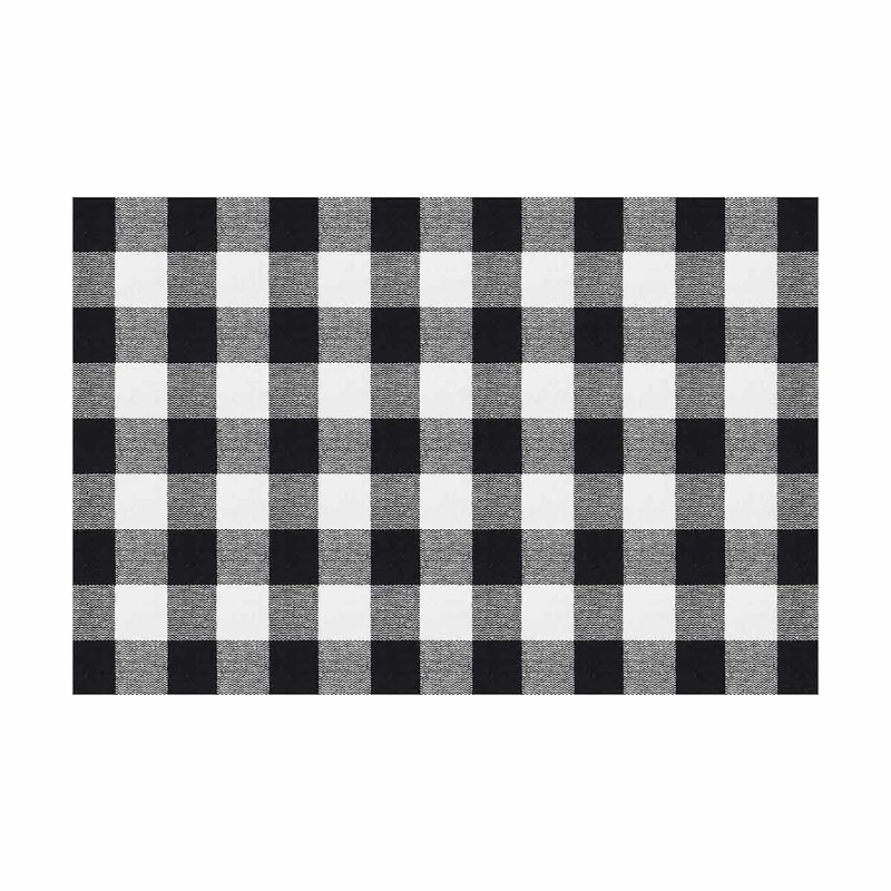 Checkered Mat, Black & White