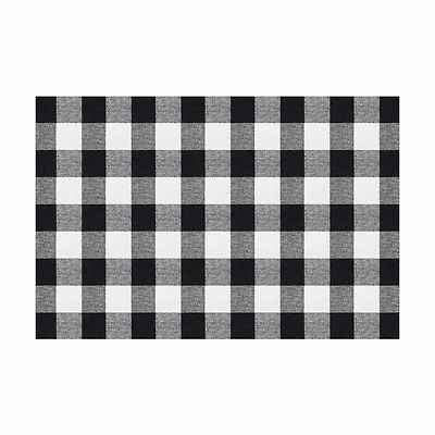 Checkered Mat, Black & White