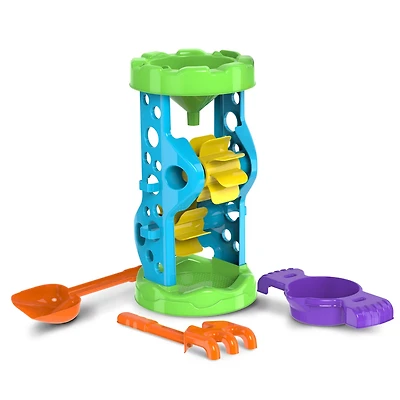 Plastic Sand & Water Mill Toys, 4 Pieces