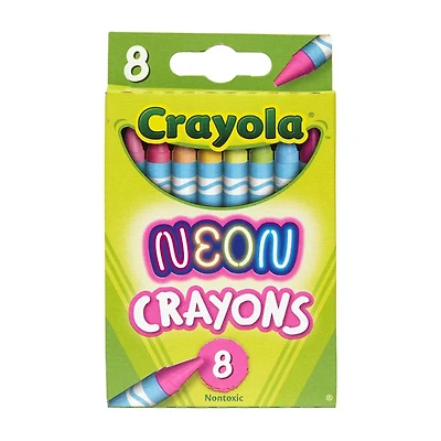 Crayola Nontoxic Neon Crayons, Pack of 8