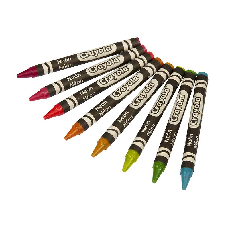 Crayola Nontoxic Neon Crayons, Pack of 8