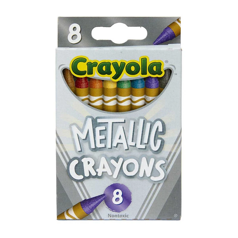 Crayola Metallic Nontoxic Crayons, Pack of 8