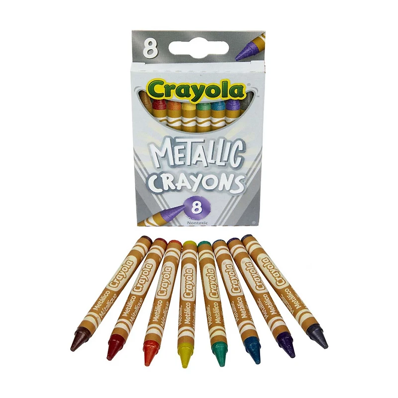 Crayola Metallic Nontoxic Crayons, Pack of 8