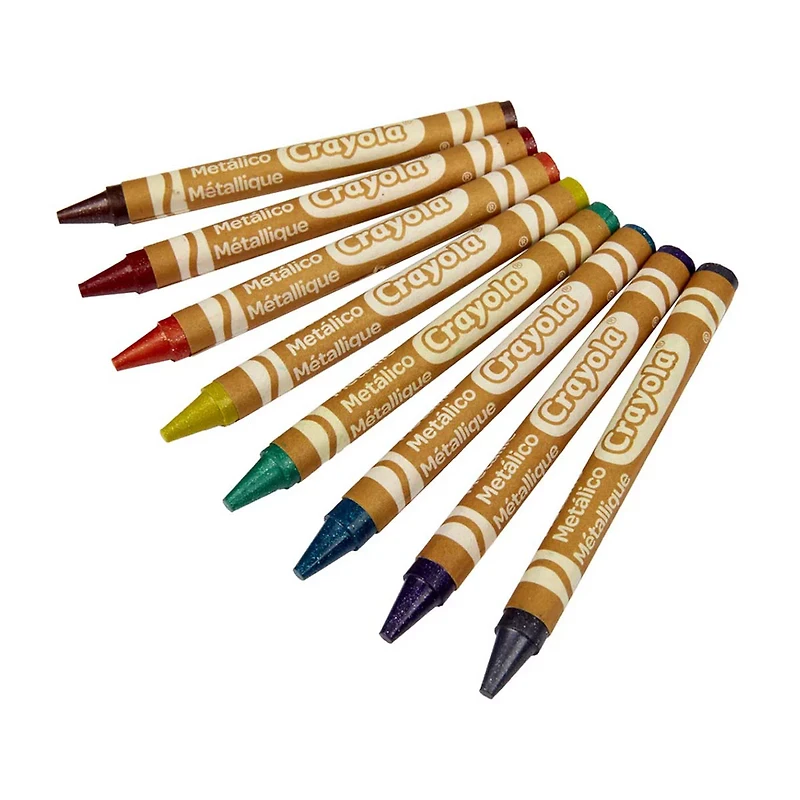 Crayola Metallic Nontoxic Crayons, Pack of 8