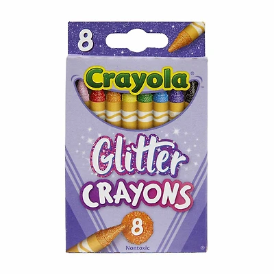 Crayola Nontoxic Glitter Crayons, Pack of 8