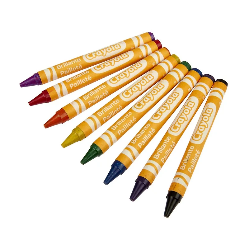 Crayola Nontoxic Glitter Crayons, Pack of 8