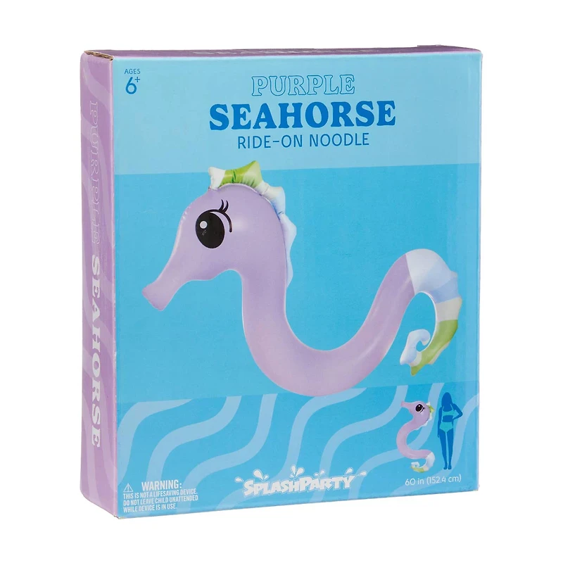 SplashParty Seahorse Ride-On Noodle, 60 in