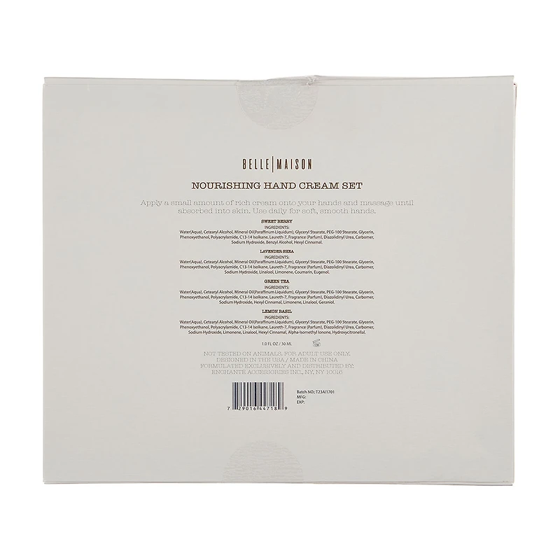 Belle Maison Hand Cream Collection, Pack of 4