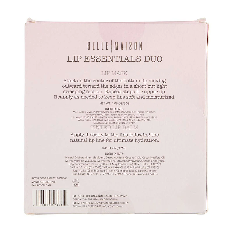 Belle Maison Lip Essentials Duo, 3 Pieces