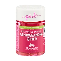 Pink Restore and Unwind Ashwagandha Capsules, 60 ct