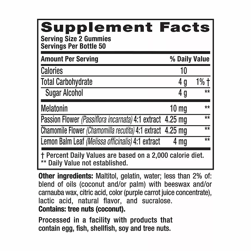 Vitafusion Melatonin Max Strength Gummy Supplements, 10 mg, 100 ct