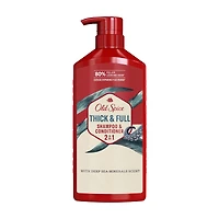 Old Spice Thick and Full 2IN1 Shampoo and Conditioner for Men, with deep sea minerals scent, 21.9 fl oz