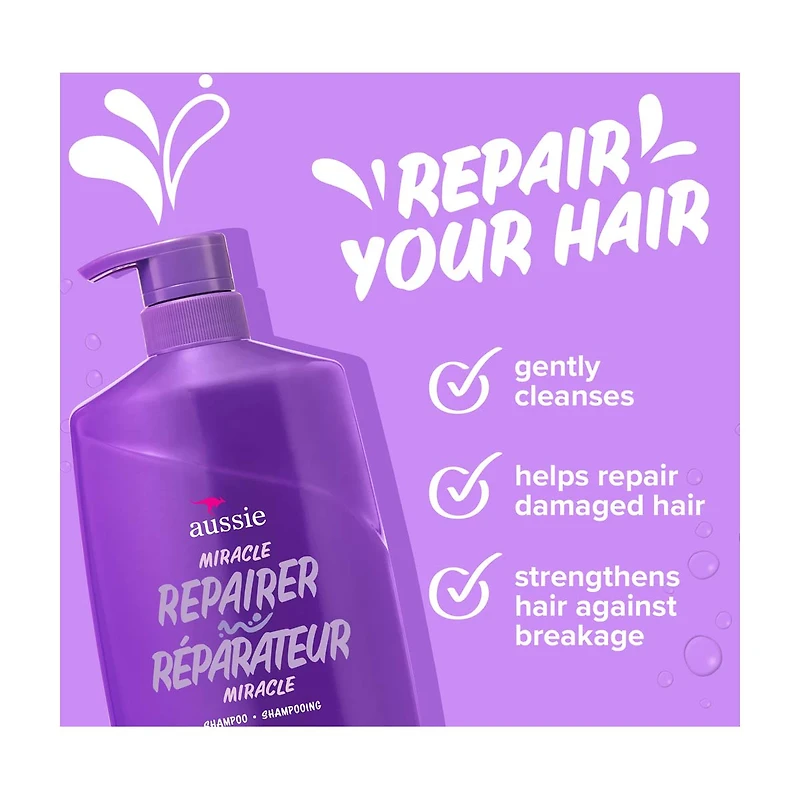 Aussie Shampoo Miracle Repairer, 26.2 oz