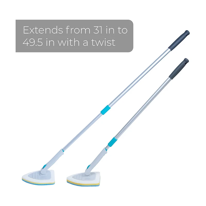 Smart Design Extendable Tub & Tile Cleaning Scrubber