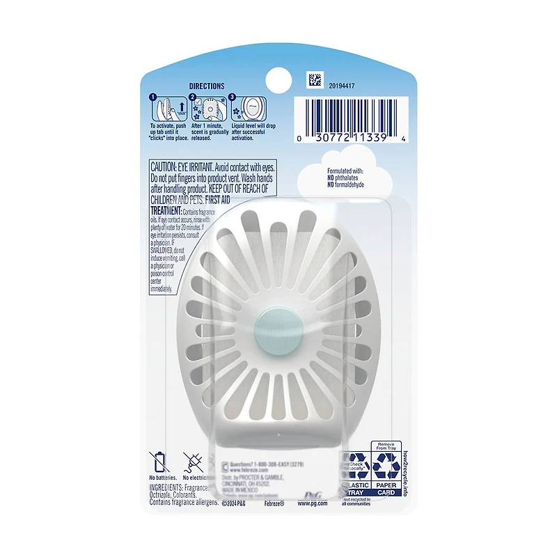 Febreze Small Spaces Bathroom Odor Fighter Air Freshener - Citrus Breeze, 0.25 fl oz