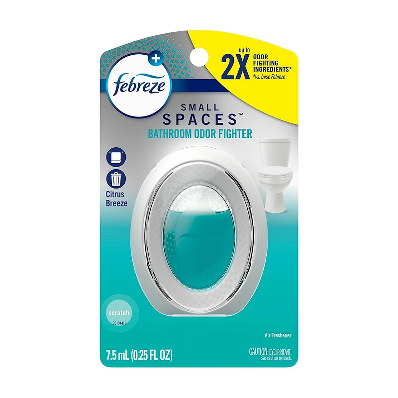 Febreze Small Spaces Bathroom Odor Fighter Air Freshener - Citrus Breeze, 0.25 fl oz