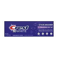 Crest 3D White Stain Eraser Whitening Toothpaste, Polishing Mint, 2.7 oz
