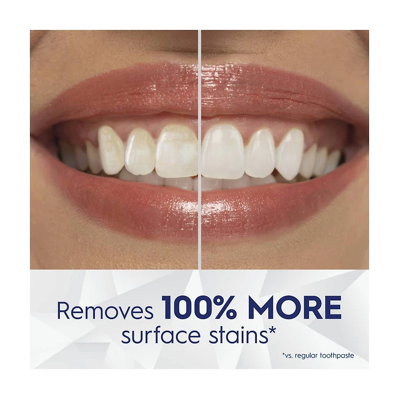 Crest 3D White Brilliance Vibrant Peppermint Teeth Whitening Toothpaste, 4.6 oz, Whiter Teeth in 3 Days, Anticavity Fluoride Toothpaste, 100% More Surface Stain Removal, 24 Hour Active Stain Prevention