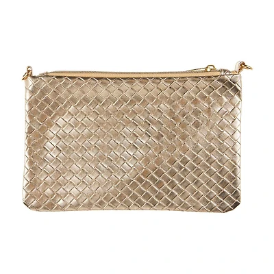 Woven Clutch with Zipper