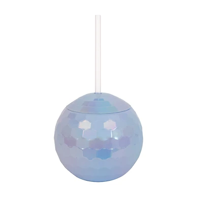 Iridescent Disco Ball Shaped 19.5oz Reusable Plastic Cup, 1ct