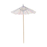 Iridescent Paper and Birch Drink Umbrellas, 25ct