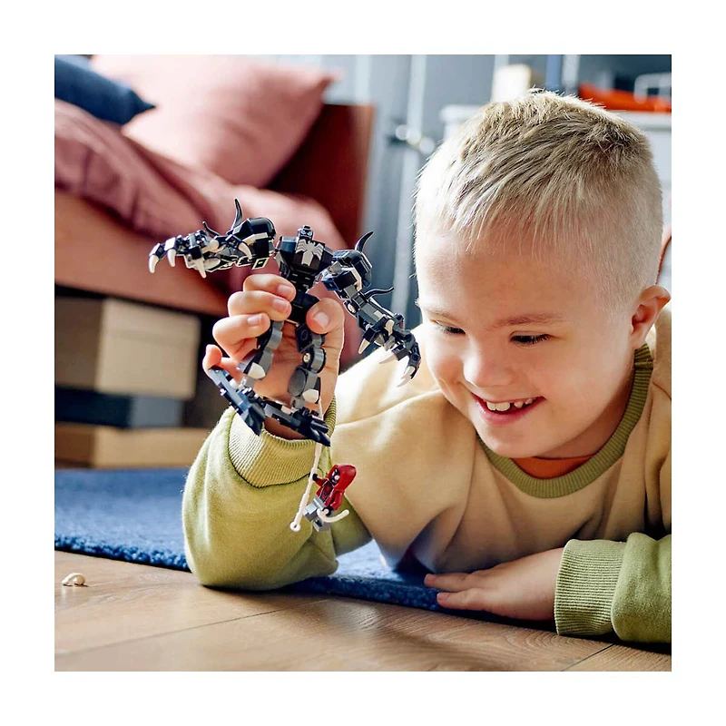 LEGO Marvel Venom Mech Armor vs. Miles Morales Building Toy Set, 76276, 134 pcs