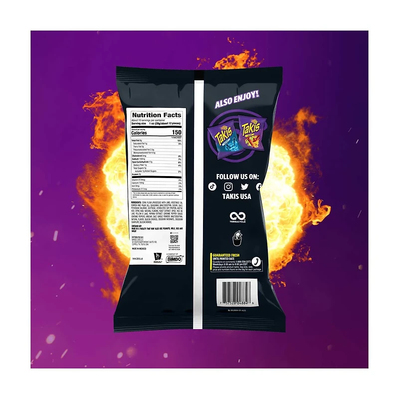 Takis Dragon Sweet Chili Rolled Corn Tortilla Chips, 9.9 oz