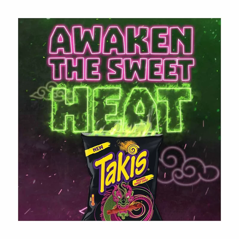 Takis Dragon Sweet Chili Rolled Corn Tortilla Chips, 9.9 oz