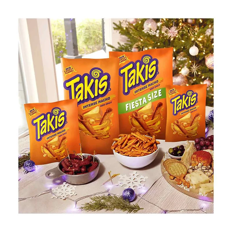 Takis Intense Nacho Cheese Flavored Non-Spicy Tortilla Chips, 9.9 oz