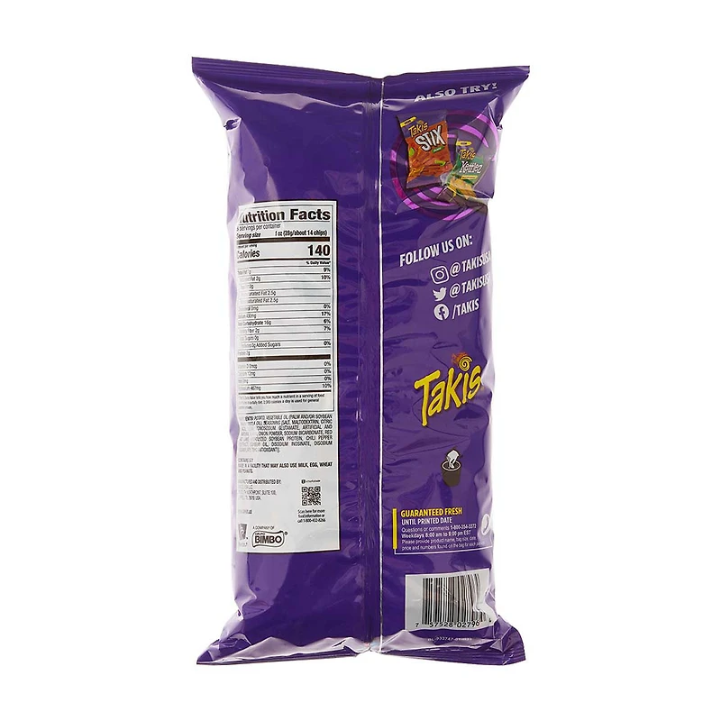 Takis Kettlez Fuego Chips, Hot Chili Pepper & Lime Flavor, 8 oz