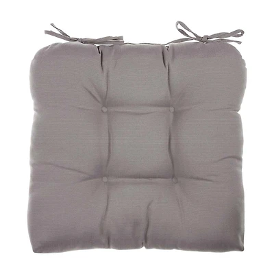 Gray Chair Cushions with Ties