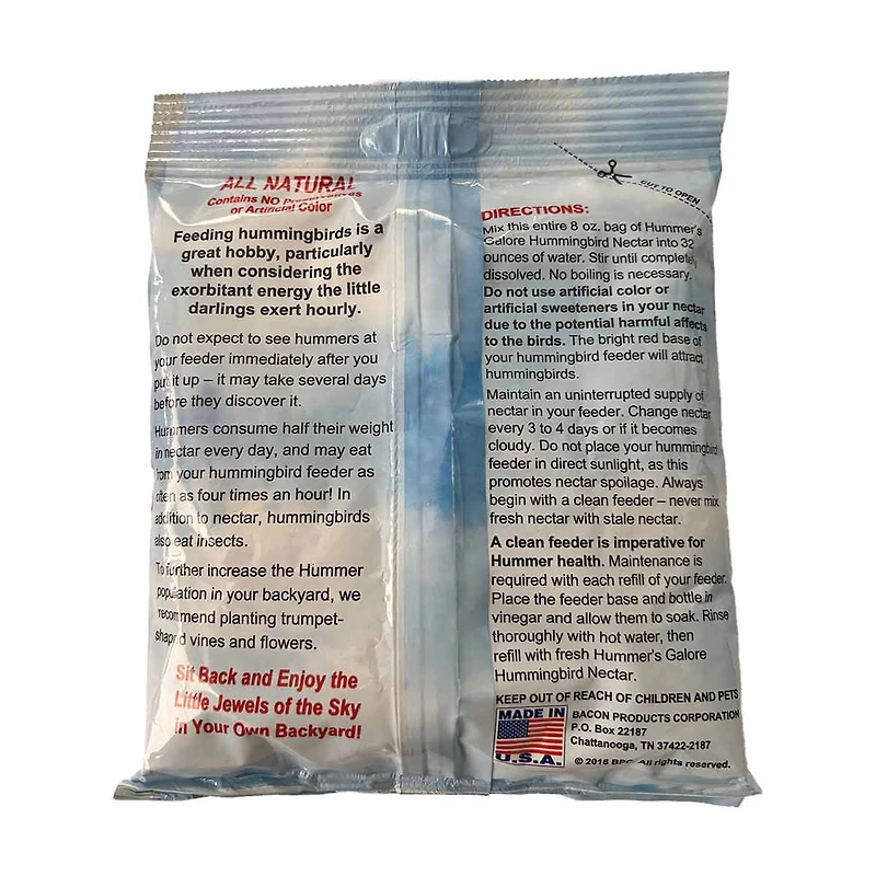 Hummer's Galore Humming Brid Nectar, 8 oz