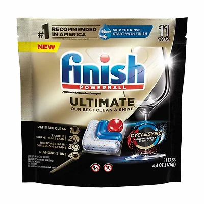 Finish Powerball Ultimate Dishwasher Detergent Tabs, 4.4 oz - 11 ct