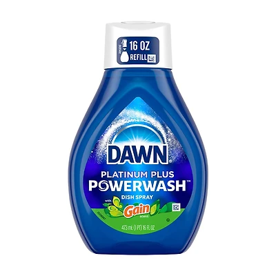 Dawn Platinum Plus Powerwash Dish Spray Refill - Gain, 16 fl oz