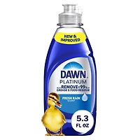 Dawn Platinum Dish Soap, Dishwashing Liquid, Tough Grease Removal, Fresh Rain, 5
