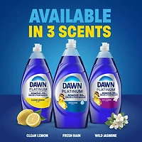 Dawn Platinum Dish Soap, Dishwashing Liquid, Tough Grease Removal, Fresh Rain, 5