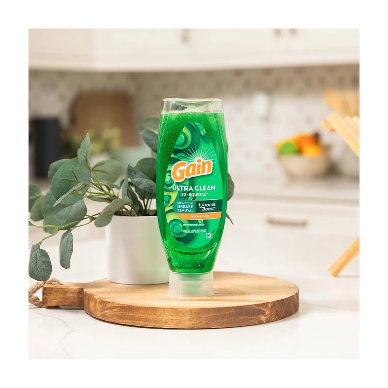 Gain Ultra Liquid Dish Soap, Dishwashing Liquid, Grease Removal, Bleach Alternat