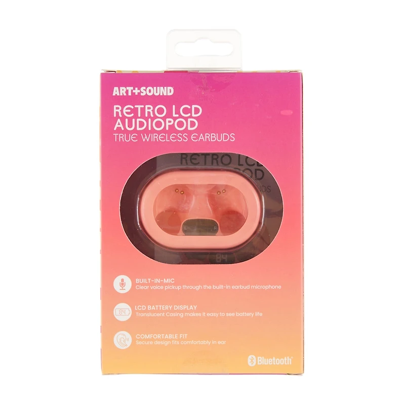 ART+SOUND's Retro LCD Audiopod True Wireless Earbuds