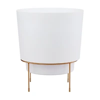 Hopson Planter White, 10 Inches