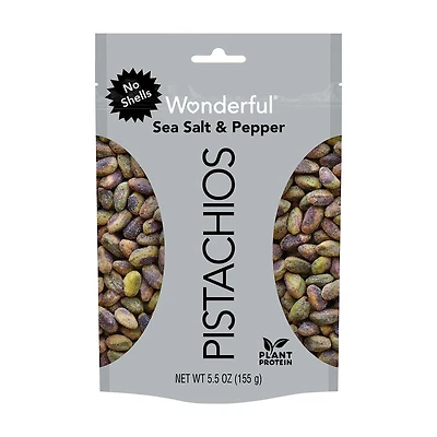 Wonderful No Shells Sea Salt & Pepper Pistachios, 5.5 oz