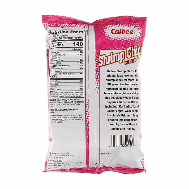 Calbee Shrimp Baked Chips, Original, 4 oz