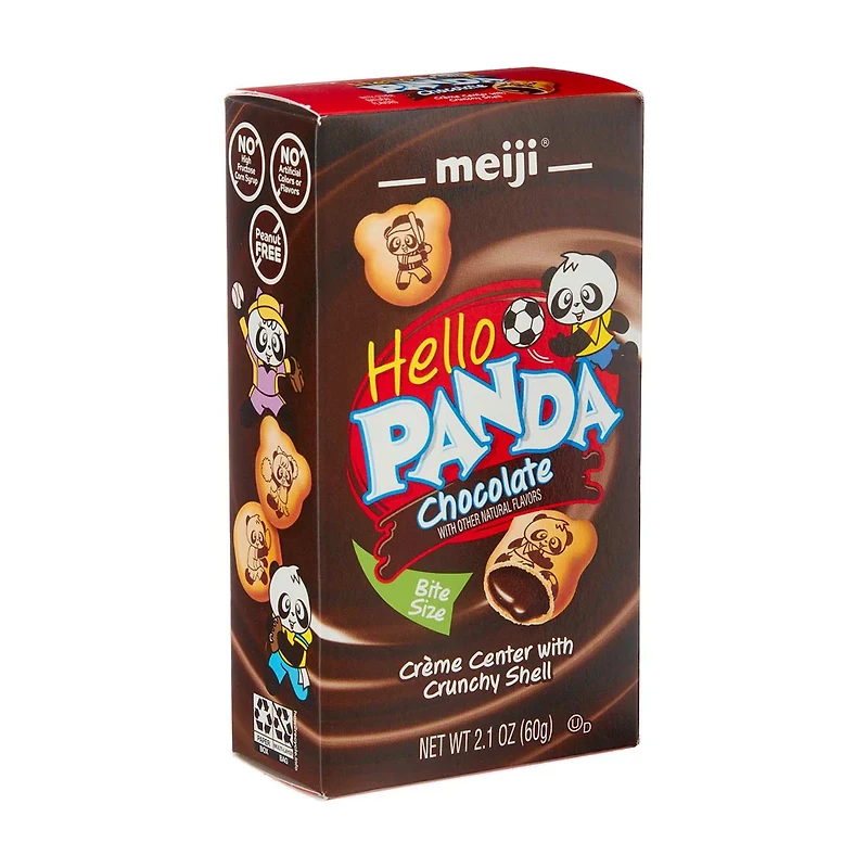 Meiji Hello Panda Bite Size Biscuits, Chocolate Flavor, 2.1 oz